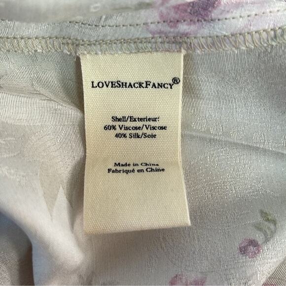 LoveShackFancy Azalea Rosie Mauve Floral Silk Blend Slip Maxi Dress Size M - Picture 11 of 11